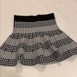 Geometric thick sweater skirt